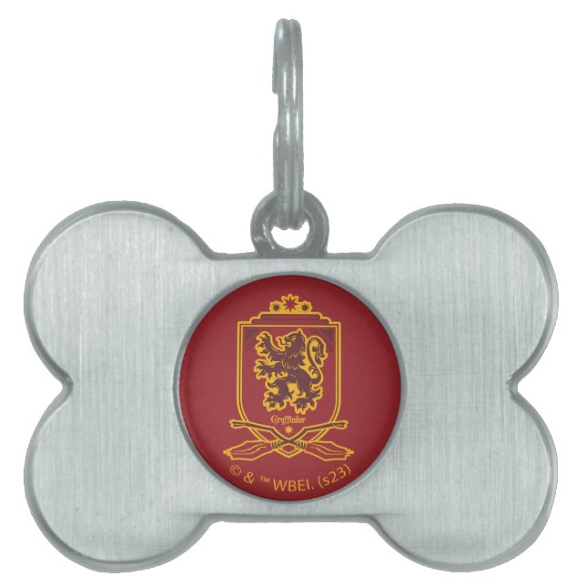 Médaillons Pour Animaux Domestiques Harry Potter | Gryffindor QUIDDITCH™ Crest (Devant)