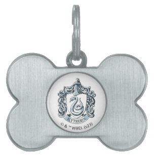 Médaillons Pour Animaux Domestiques Harry Potter Slytherin Crest - Bleu glacé