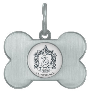 Médaillons Pour Animaux Domestiques Harry Potter Slytherin Crest - noir et blanc