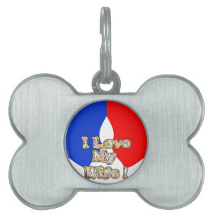 Médaillons Pour Animaux Domestiques "I Love My Wife" Imprimer