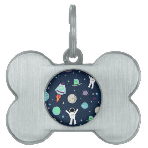 Médaillons Pour Animaux Domestiques Illustration du Motif spatial