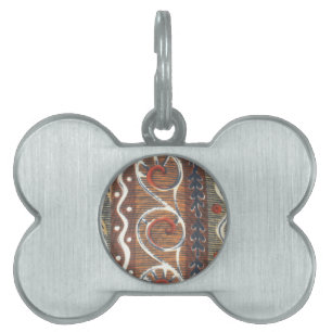 Médaillons Pour Animaux Domestiques Imprimer Motif Africain vintage