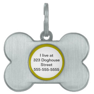 Médaillons Pour Animaux Domestiques Informations de localisation de chien sur des étiq