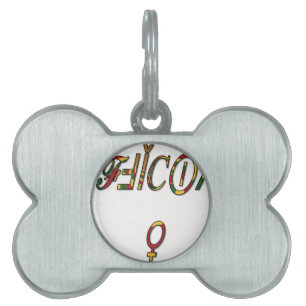 Médaillons Pour Animaux Domestiques Inverti "OFFICIAL Female Symbole Art Imprimer