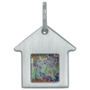 Médaillons Pour Animaux Domestiques Iris de Van Gogh Peinture Impressionniste