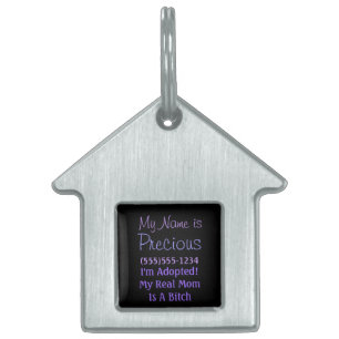 Médaillons Pour Animaux Domestiques Je suis adopté Ma vraie maman est un chien de B*tc