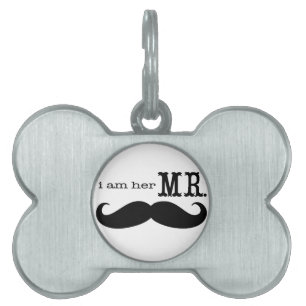 Médaillons Pour Animaux Domestiques Je suis Son M. Mustache Grooms Cadeaux