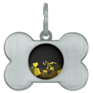 Médaillons Pour Animaux Domestiques Jet Black et Gold Vector Art Design graphique
