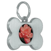Médaillons Pour Animaux Domestiques Joli rose rose Peach floral (Devant gauche)