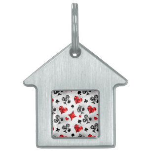 Médaillons Pour Animaux Domestiques Joueur de poker Joueur de cartes de jouer costumes