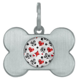 Médaillons Pour Animaux Domestiques Joueur de poker Joueur de cartes de jouer costumes