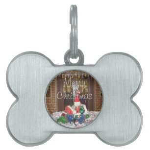 Médaillons Pour Animaux Domestiques Joyeuses fêtes de Noël loin de la collection de la