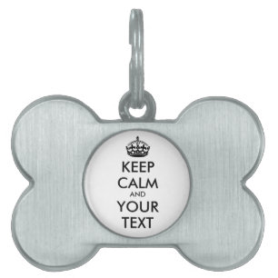 Médaillons Pour Animaux Domestiques KEEP CALM and YOUR TEXT