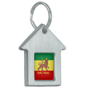 Médaillons Pour Animaux Domestiques Lion de reggae de Rasta de Judah