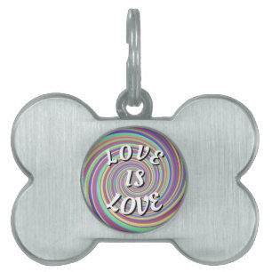 Médaillons Pour Animaux Domestiques Love Is Love Fierté