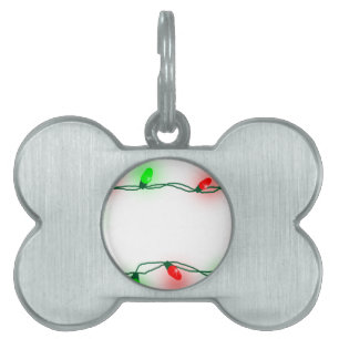 Médaillons Pour Animaux Domestiques Lumières de Noël