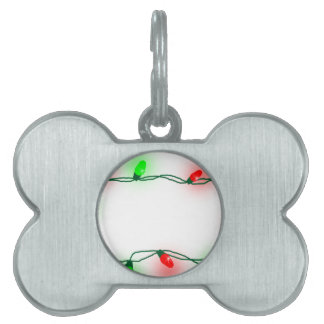 Médaillons Pour Animaux Domestiques Lumières de Noël