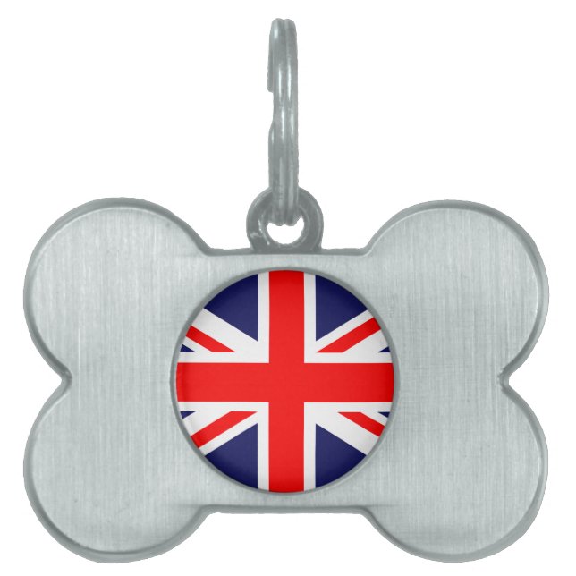 Médaillons Pour Animaux Domestiques L'Union Jack classique (Devant)
