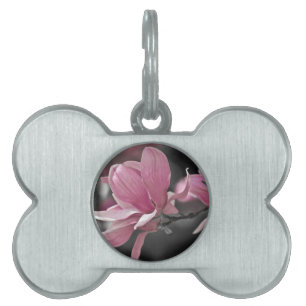 Médaillons Pour Animaux Domestiques Magnolia à assiette japonaise rose