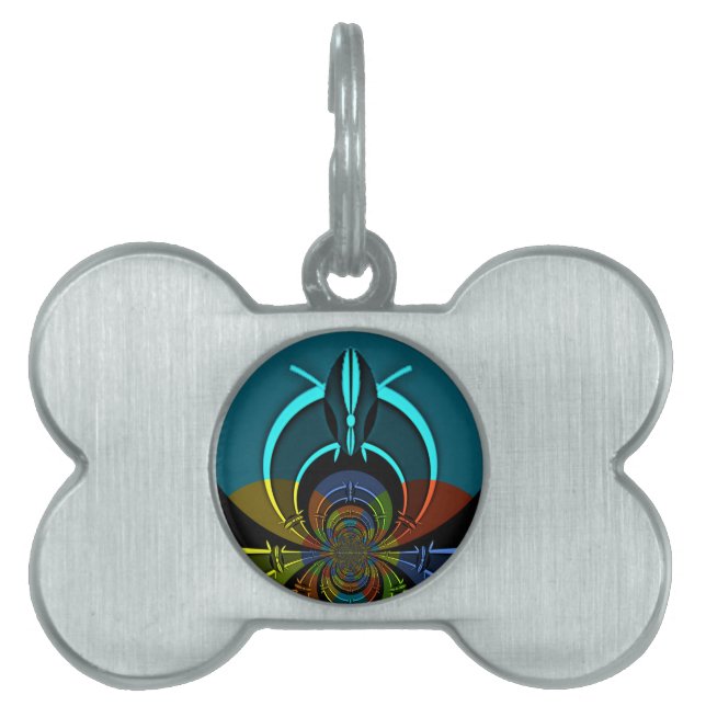 Médaillons Pour Animaux Domestiques Masaï couleurs Hakuna Matata (Devant)