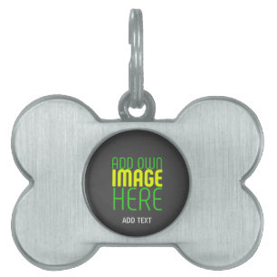 MÉDAILLONS POUR ANIMAUX DOMESTIQUES MODÈLE DE TEXTE D'IMAGE GRAY SIMPLE MODERNE