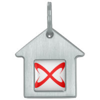 Monogramme X Lettre Rouge Élégant