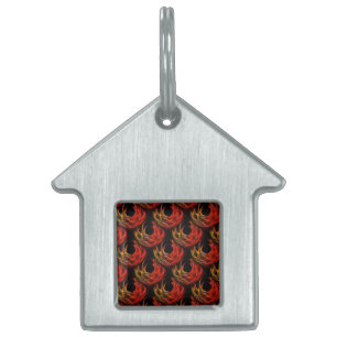 Médaillons Pour Animaux Domestiques Motif d'art abstrait élégant boho moderne mignon #