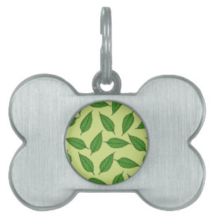 Médaillons Pour Animaux Domestiques Motif De Feuilles, Motif De Feuilles, Feuilles De