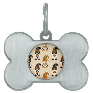 Médaillons Pour Animaux Domestiques Motif De Gnomes, Halloween Gnomes Trick Ou Treat