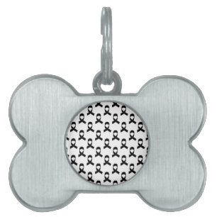 Médaillons Pour Animaux Domestiques Motif de ruban noir