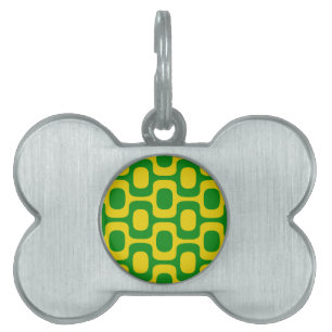 Médaillons Pour Animaux Domestiques Motif du trottoir d'Ipanema, Motif de plage, Brési
