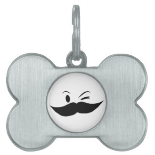 Médaillons Pour Animaux Domestiques Moustache Kinky