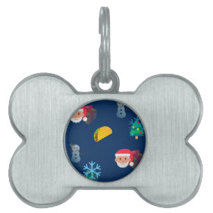 Médaillons Pour Animaux Domestiques noël taco emoji