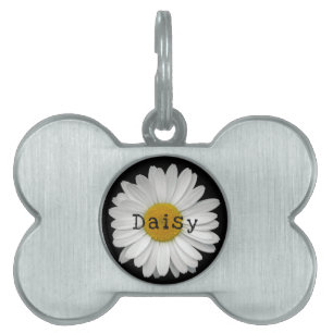 Médaillons Pour Animaux Domestiques Nom de la fleur Cute Daisy