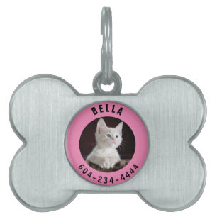 Médaillons Pour Animaux Domestiques Nom du client, numéro de téléphone Chien Chat Phot