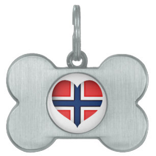 Médaillons Pour Animaux Domestiques Norway Flag