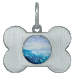 Médaillons Pour Animaux Domestiques Ocean wave painting, sea foam