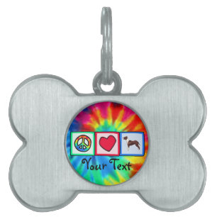 Médaillons Pour Animaux Domestiques Paix, Amour, Pitbulbes