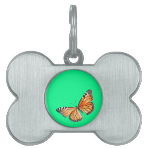 Médaillons Pour Animaux Domestiques Papillon vert citron