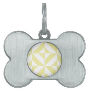 Médaillons Pour Animaux Domestiques Patters de Pale Yellow