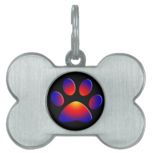 MÉDAILLONS POUR ANIMAUX DOMESTIQUES PAW COLORÉ