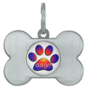 MÉDAILLONS POUR ANIMAUX DOMESTIQUES PAW COLORÉ