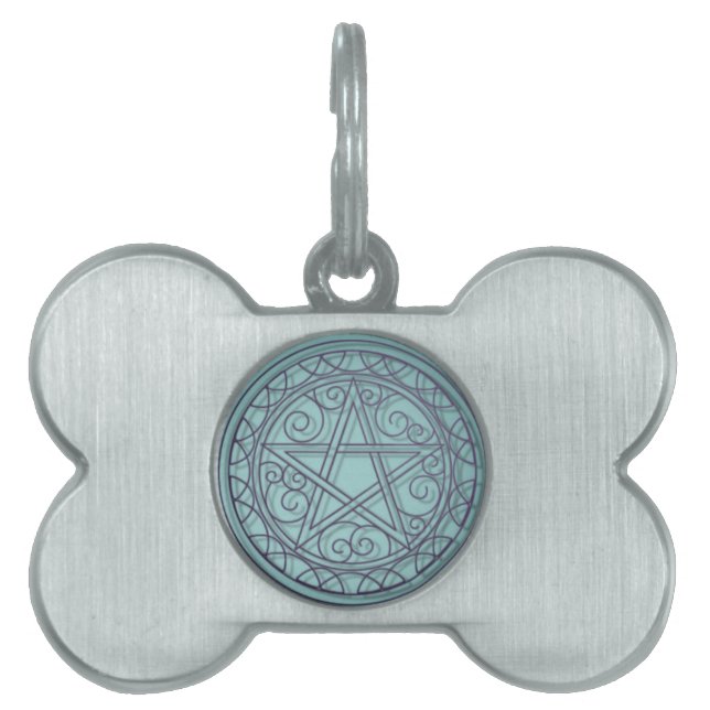 Médaillons Pour Animaux Domestiques pentacle tourbillonnant (Devant)
