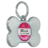 Médaillons Pour Animaux Domestiques Photo Pink Rose Wedding (Devant gauche)