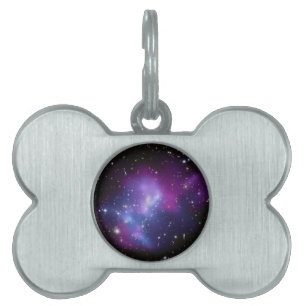 Médaillons Pour Animaux Domestiques Plaque de chien Amas de galaxies pourpre
