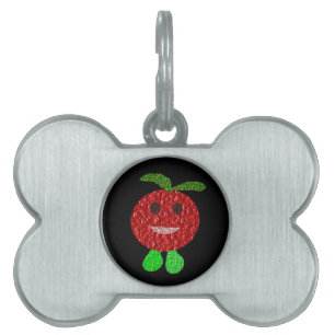 Médaillons Pour Animaux Domestiques Plaque pour animal de compagnie Tomate Joyeuse