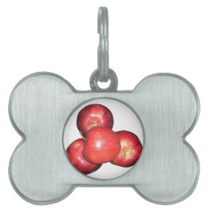 Médaillons Pour Animaux Domestiques Pommes rouges sucrées et crêpes - Impression de fr