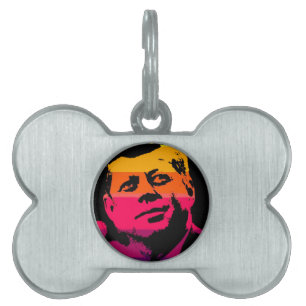 Médaillons Pour Animaux Domestiques Pop Art Jack JFK John F. Kennedy