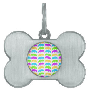 Médaillons Pour Animaux Domestiques Porcs multicolores Yellow Green Purple Blue Pet Ta