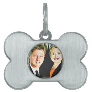 Médaillons Pour Animaux Domestiques Président Bill Clinton et Président Hillary Clinto